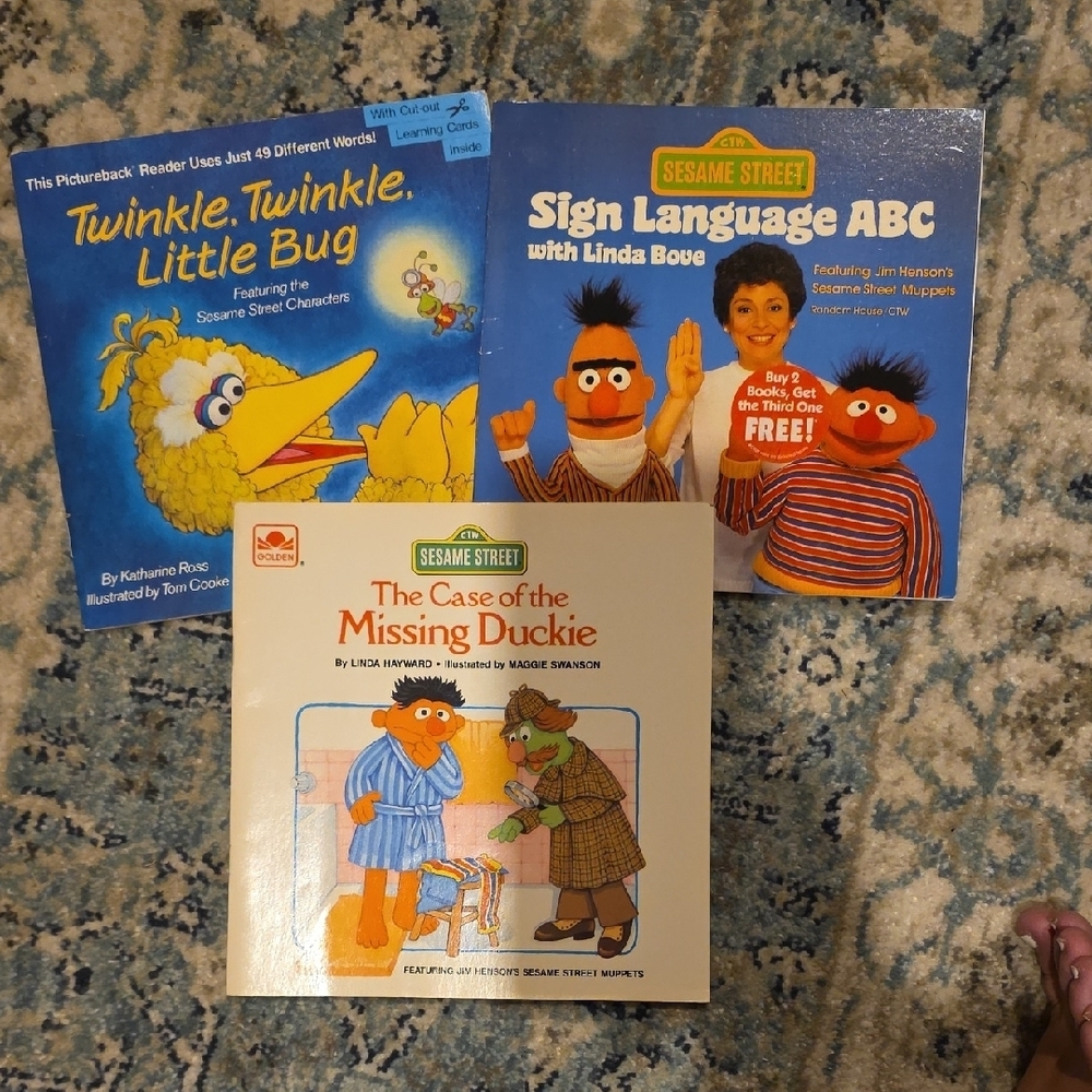 Sesame Street Kids Learning Books - Blue, Yellow, Orange